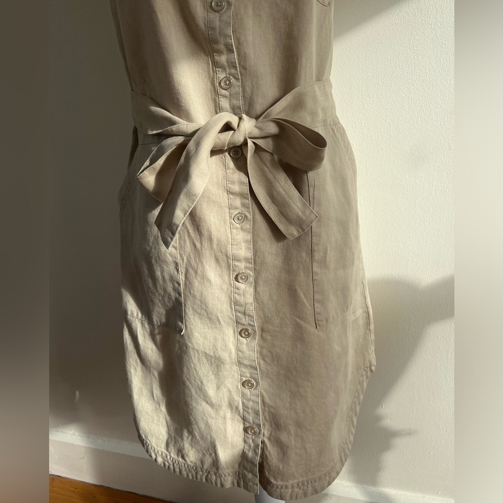 Michael Stars Button-Down Brady Dress in Natural Beige Size Small - Picture 10 of 13